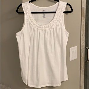 White cotton tank top
